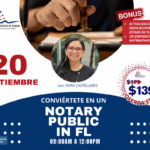 NOTARY PUBLIC EN FLORIDA – 20 SEPTIEMBRE