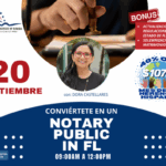 NOTARY PUBLIC EN FLORIDA – 20 SEPTIEMBRE
