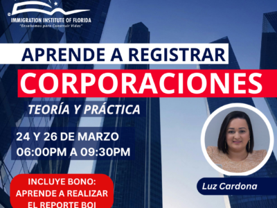 APRENDE A REGISTRAR CORPORACIONES – 24 MARZO