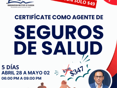 CERTIFICATE COMO AGENTE DE SEGUROS DE SALUD – 28 ABRIL