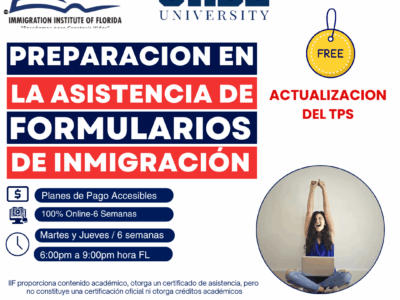 ASISTENCIA DE FORMULARIOS DE INMIGRACIÓN – 13 MAYO