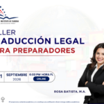 TALLER: TRADUCCION LEGAL PARA PREPARADORES – 01 SEPTIEMBRE