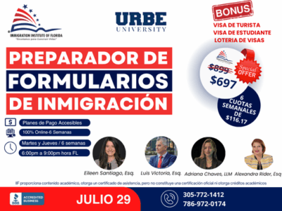 ASISTENCIA DE FORMULARIOS DE INMIGRACIÓN – 29 JULIO